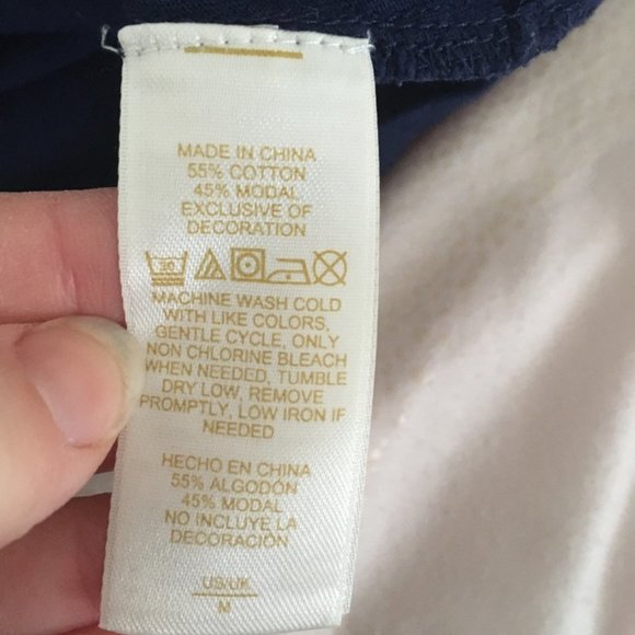 kate spade Dream On navy blue pajama tshirt top size medium - Picture 6 of 6